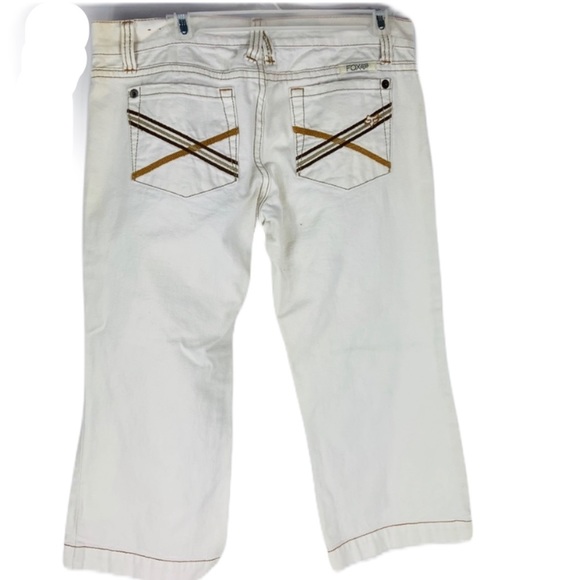 Fox Denim - Fox White Women’s Jeans with Brown Pocket Accent